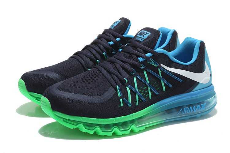 Nike Air Max 2015 foot locker outlet basket noir bleu vert france